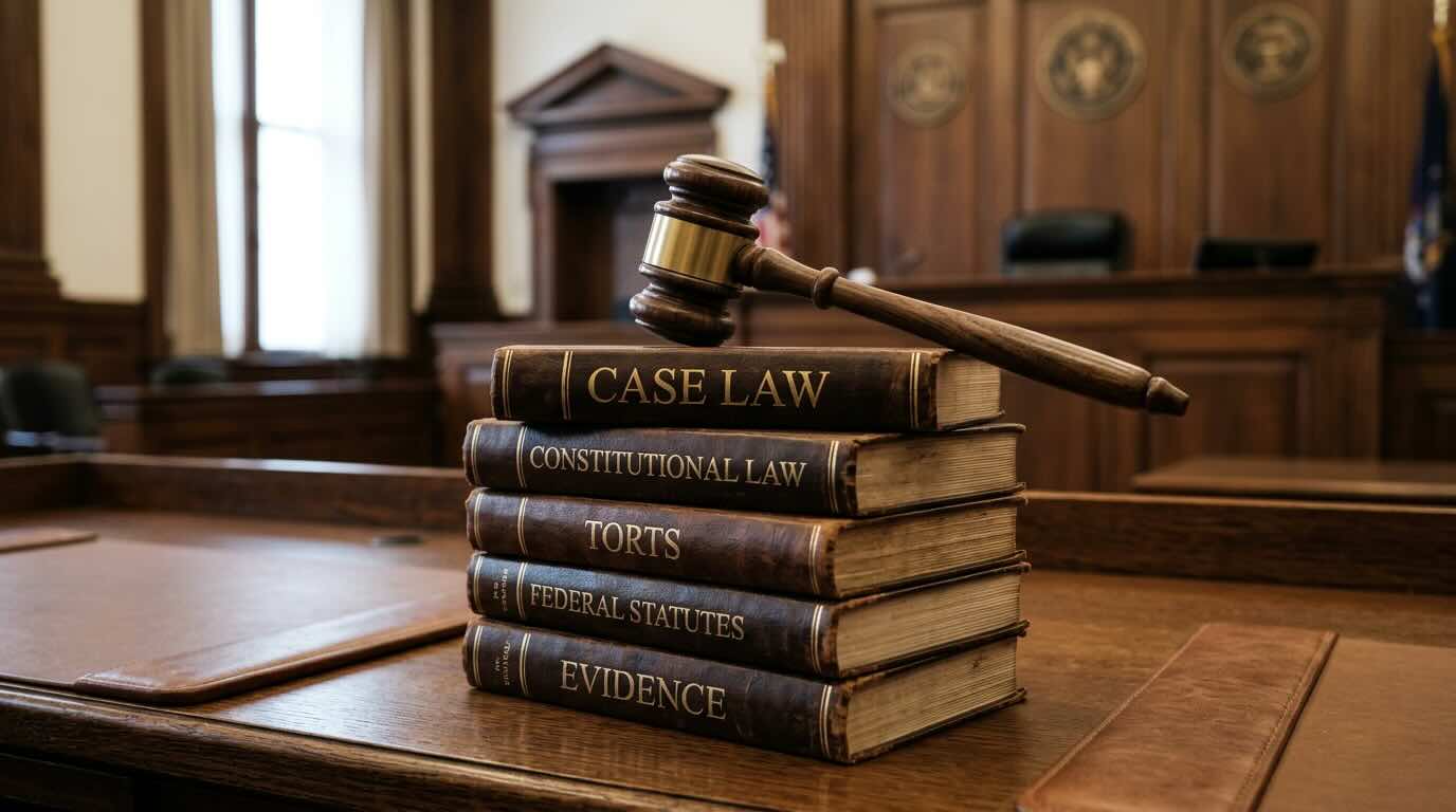 Gavel and law books