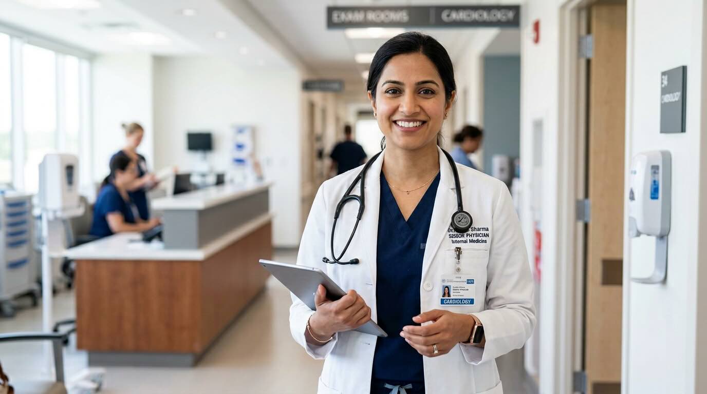 Medical professional with stethoscope