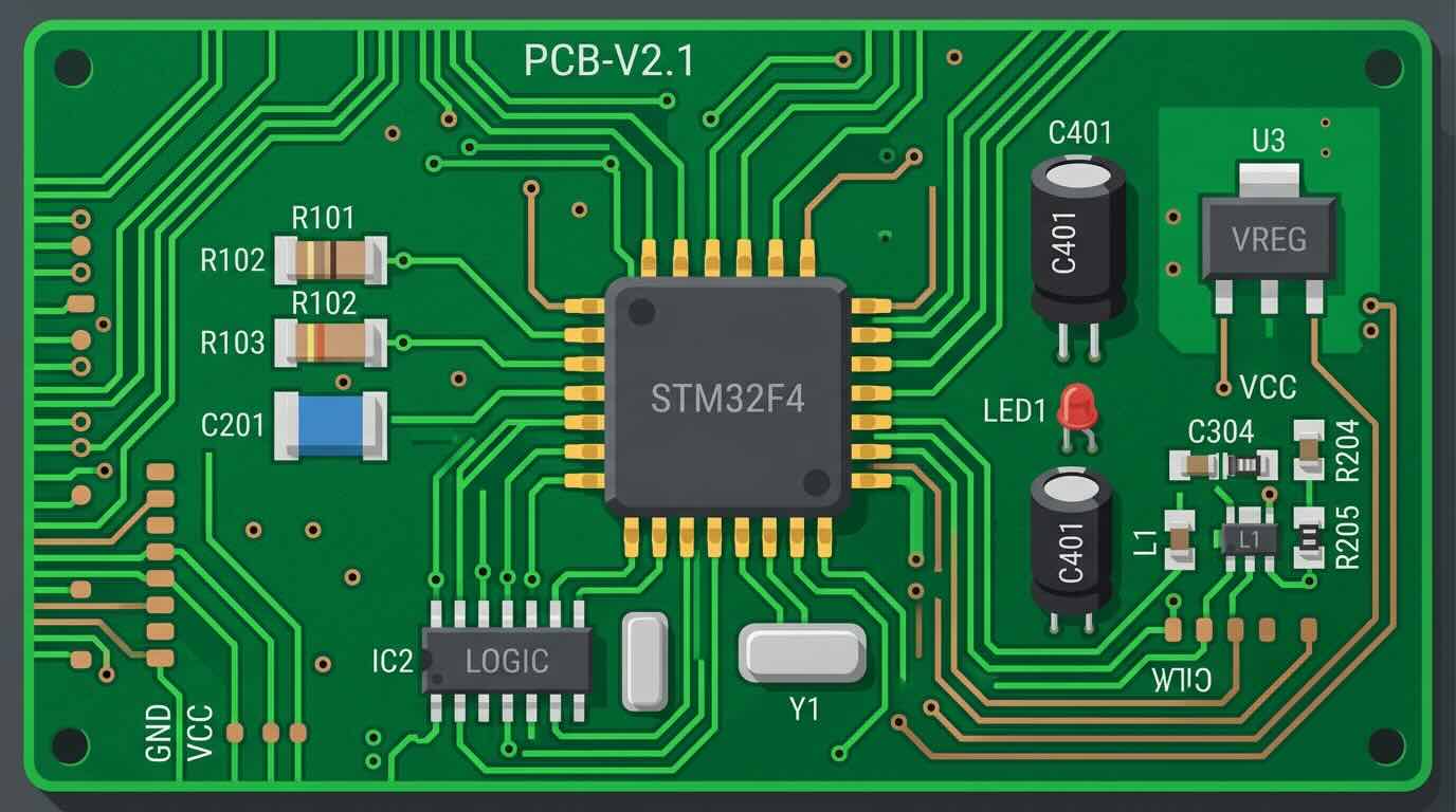 Circuit board and electronic components